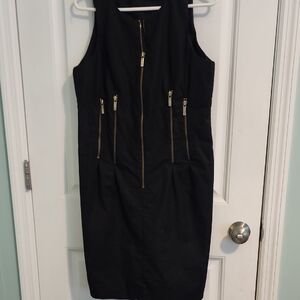 Michael Kors Black Sleeveless Sheath Dress (J01)